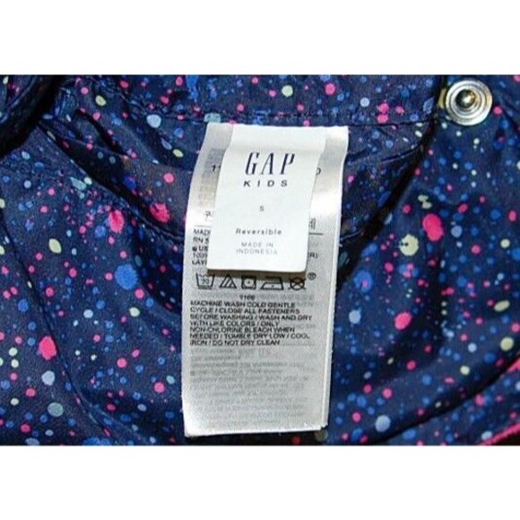 Gap Kids Pullover half button reversible jacket sz S EUC Navy Pink (See Photos) - Picture 4 of 4